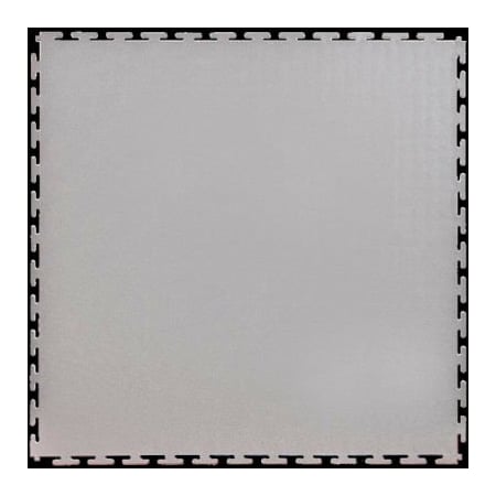 Lock-Tile Lock-Tile PVC Floor Tiles, SM002L, 19.5x19.5", Textured, Light Gray SM002L